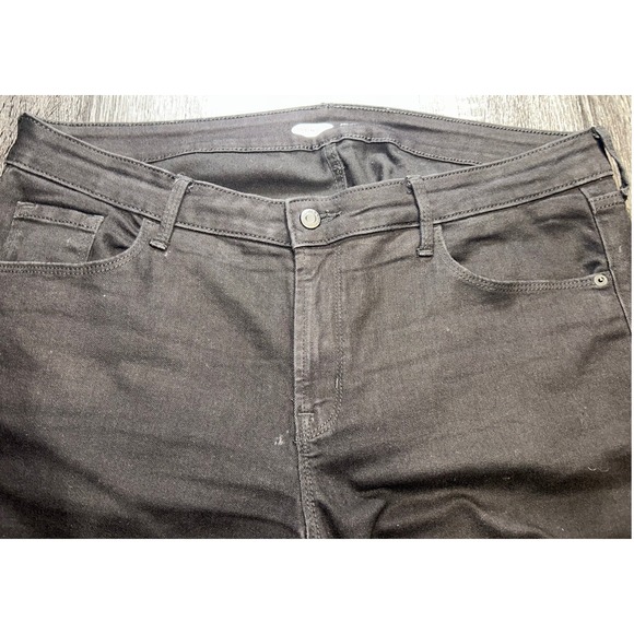 Old Navy Pop Icon Secret Slim Pockets Black Denim Jeans Womens Size 16 Largo - Picture 1 of 5